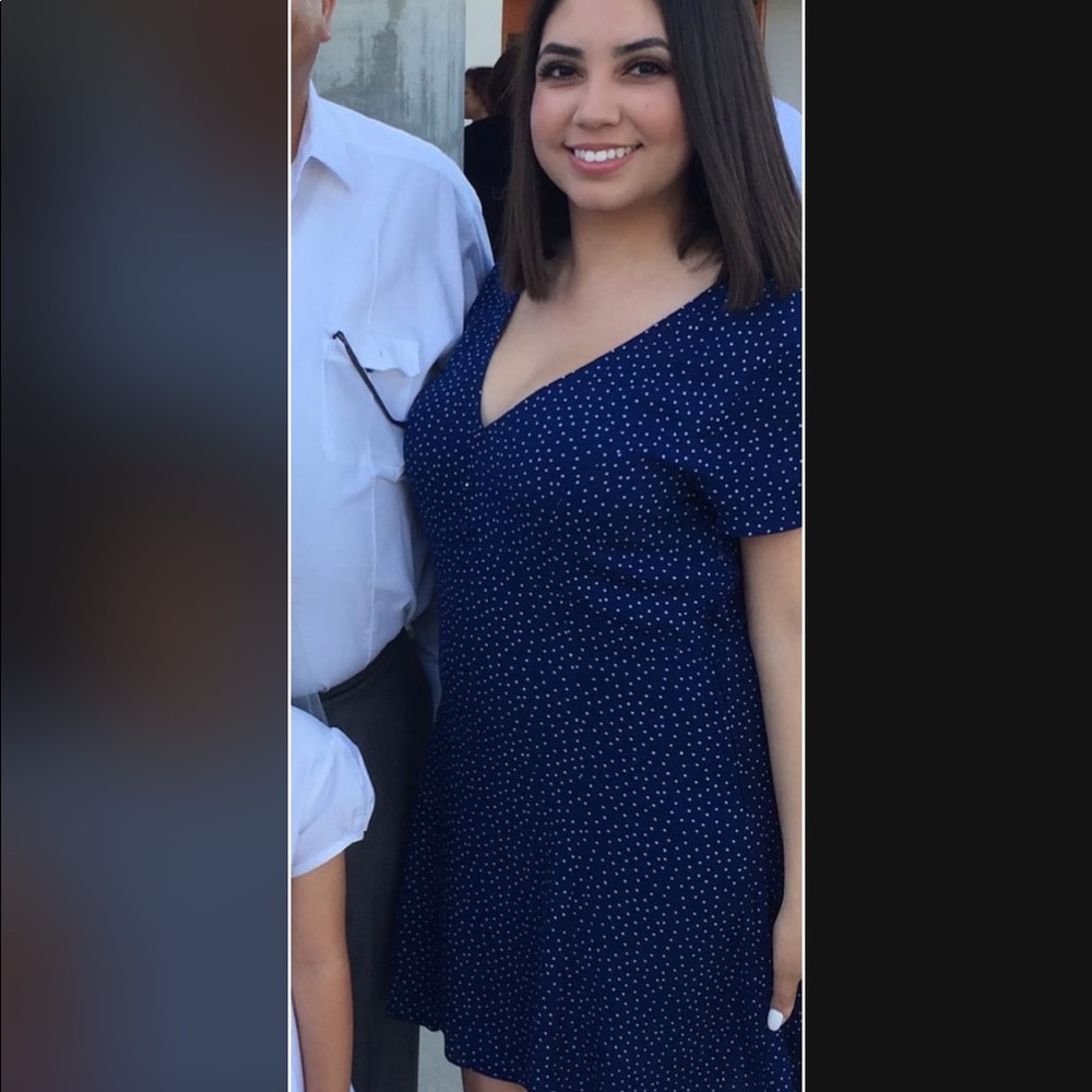 H&M Blue Polkadot Dress